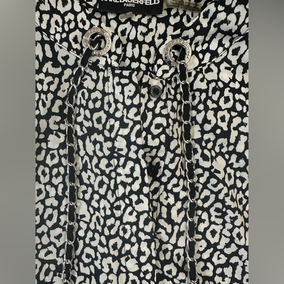 Karl Lagerfeld Animal Print Sleeveless top Medium - Picture 3 of 10